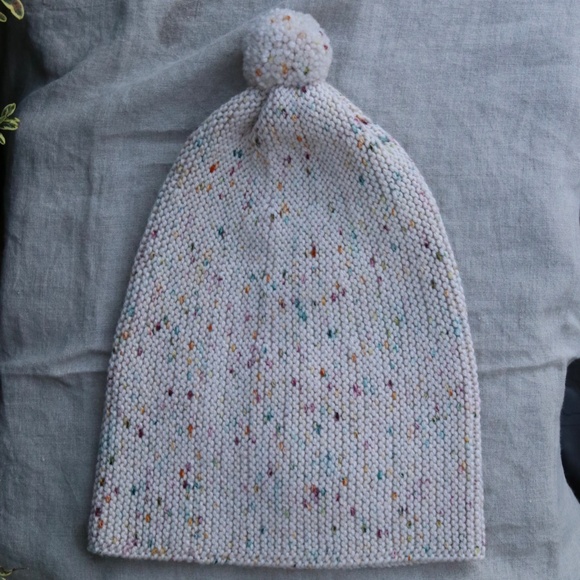 Misha & Puff Adult Merino Wool Garter Hat In Stained Glass Confetti - Picture 8 of 11